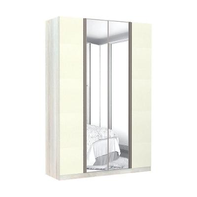 Guarda Roupa Solteiro Prime Plus 4 Portas 3 Gavetas Legno Crema com Kashmir Luciane