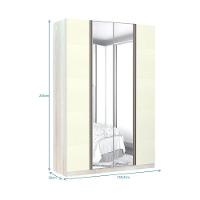 Guarda-roupa 4 Portas 160 Cm Legno Crema Com Kashmir - 3