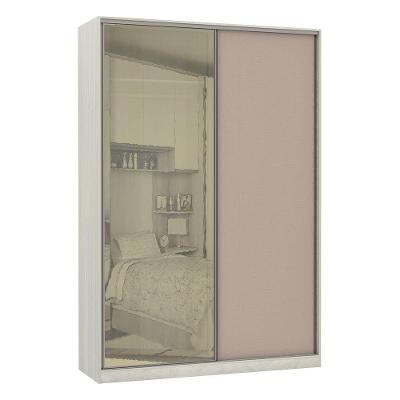 Guarda Roupa Solteiro Prime Plus 2 Portas de Correr 3 Gavetas Legno Crema