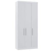Guarda Roupa Modulado 101,50cm 3 Portas Alpes Luciane Móveis Branco Pf Com Branco Pf - 1