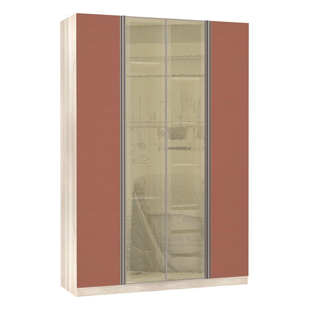 Guarda-roupa Solteiro 4 Portas Legno Crema Com Gaia - 1