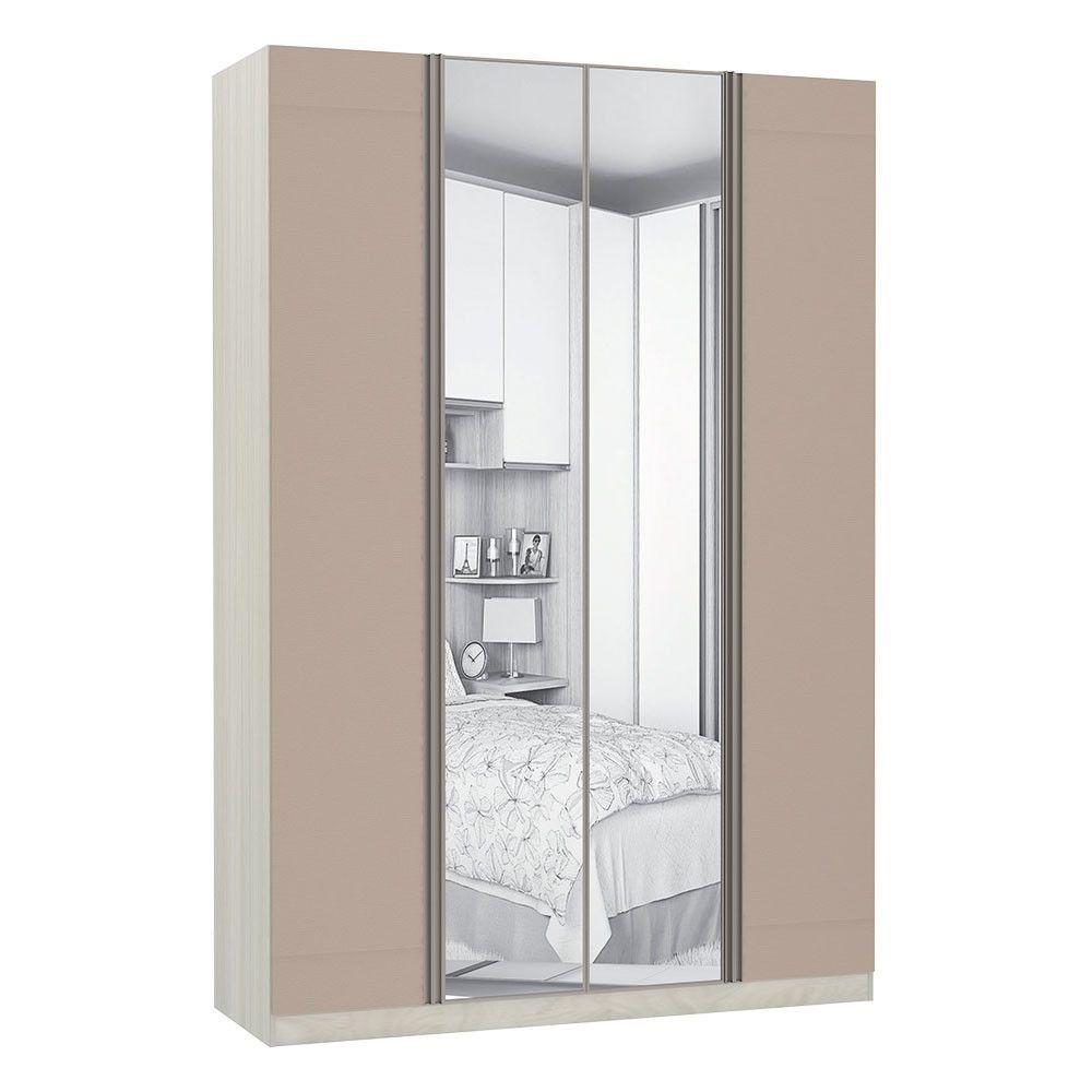 Guarda-roupa 4 Portas 160 Cm Legno Crema Com Connect - 1