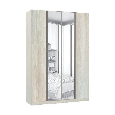 Guarda Roupa Solteiro Prime Plus 4 Portas 3 Gavetas Legno Crema MDP com Espelho