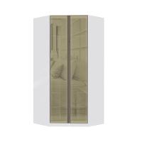 Guarda Roupa Modulado Canto 2 Portas 111,9cm Branco Bronze - 1