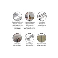 Guarda Roupa Modulado Canto 2 Portas 111,9cm Branco Bronze - 3