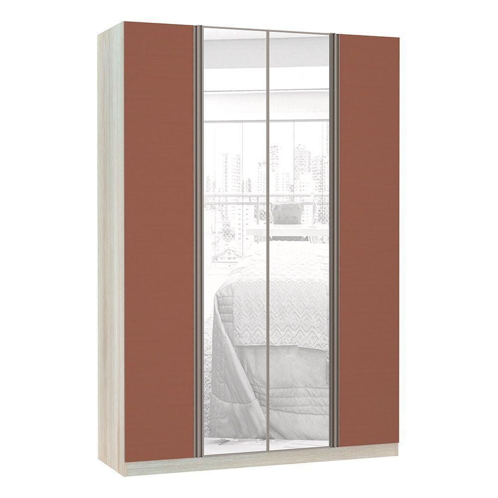 Guarda-roupa Solteiro 4 Portas 160 Cm Legno Crema Com Gaia - 1