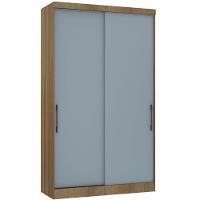 Guarda Roupa Modulado 134,50cm 2 Portas De Correr Paris Luciane Móveis Avelã Pf Com Grey Sky Pf - 8
