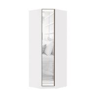 Guarda Roupa Modulado Canto 1 Porta 83cm Branco Com Espelho - 1