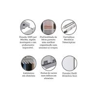 Guarda Roupa 2 Portas De Correr 159cm Branco Com Branco Mat - 3