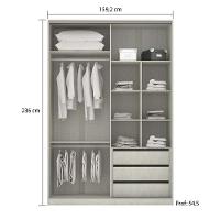 Guarda Roupa Em U 6 Peças, Escrivaninha E Basculante Crema