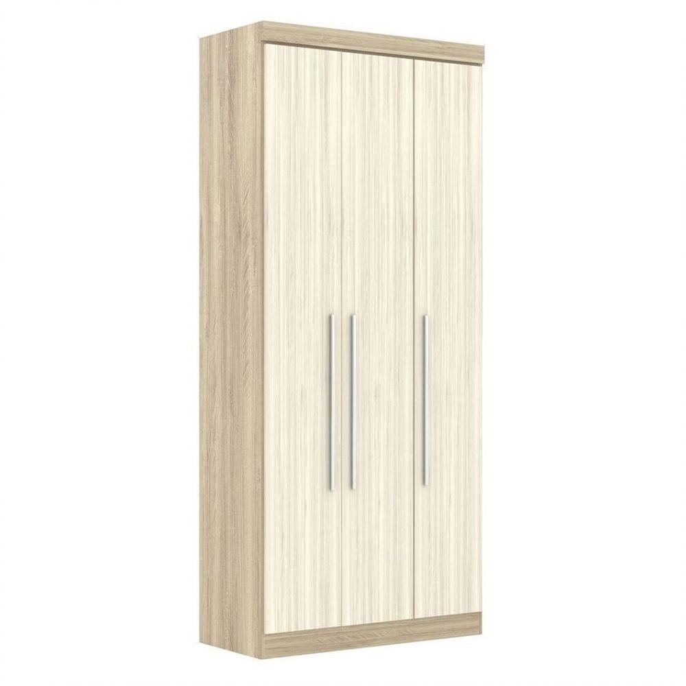 Guarda Roupa Modulado 3 Portas 2 Gavetas 192 Master Avelã Rústico/Ártico Rústico - Eucamóveis - 1