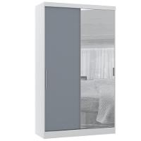 Guarda Roupa Modulado 38cm 1 Porta Alpes Luciane Móveis Branco Pf Com Verde Pf - 1