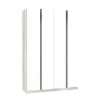 Guarda-roupa 4 Portas 160 Cm Legno Crema Com Branco Mat - 1