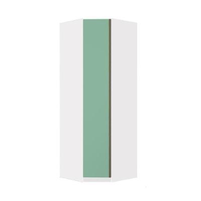 Guarda Roupa Canto 1 Porta 83cm Branco Com Verde Jade