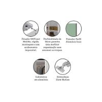 Guarda Roupa Canto 1 Porta 83cm Branco Com Verde Jade - 3