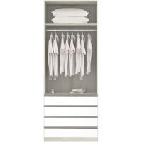 Guarda-roupa 2 Portas 90 Cm Legno Crema Com Branco Mat - 2