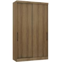 Guarda Roupa Modulado 134,50cm 2 Portas De Correr Paris Luciane Móveis Avelã Pf Com Avelã Pf