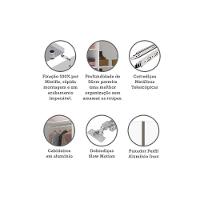 Guarda Roupa Canto 2 Portas 111,9cm Branco Com Branco Mat - 5