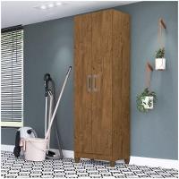 Kit 3 Armários Organizadores Multiuso íris 2 Portas Castanho Wood - 5