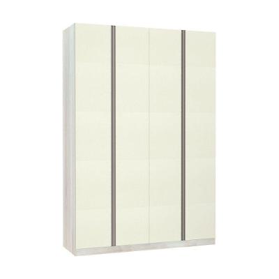 Guarda Roupa Solteiro Prime Plus 4 Portas 3 Gavetas Legno Crema com Kashmir Luciane