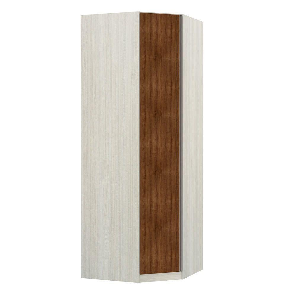 Guarda Roupa 1 Porta 1 Cabideiro Crema Com Nogueira Dourado - 1