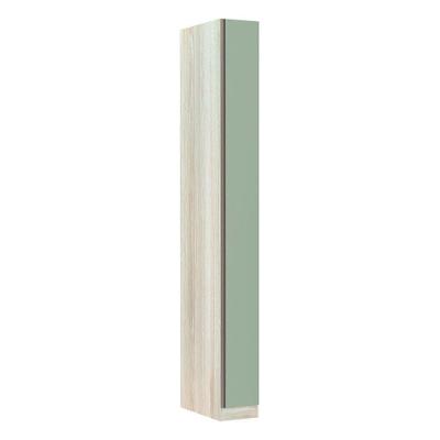 Guarda Roupa Solteiro Prime Plus 1 Porta Legno Crema com Verde Jade MDP