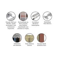 Guarda Roupa 4 Portas 159,2 Cm Bronze Branco Ff Com Gaia - 3