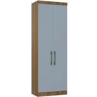 Guarda Roupa Modulado 79cm 2 Portas Paris Luciane Móveis Avelã Pf Com Grey Sky Pf - 2