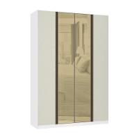 Guarda Roupa 4 Portas 159,2 Cm Bronze Branco Ff Com Kashmir - 1