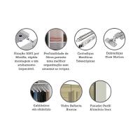 Guarda Roupa 4 Portas 159,2 Cm Bronze Branco Ff Com Kashmir - 3