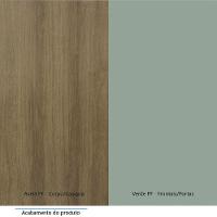 Guarda Roupa De Canto Reto Modulado 90cm 1 Porta Paris Luciane Móveis Avelã Pf Com Verde Pf - 3