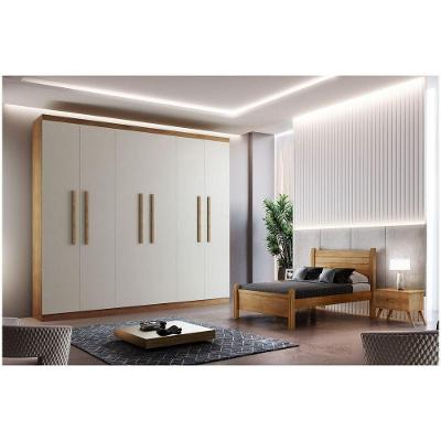 Guarda Roupa Casal Hera 6 Portas E 2 Gavetas Rufato Imbua / Off White