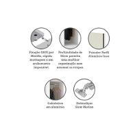 Guarda Roupa Modulado Canto 1 Porta 80cm Branco Com Kashmir - 3