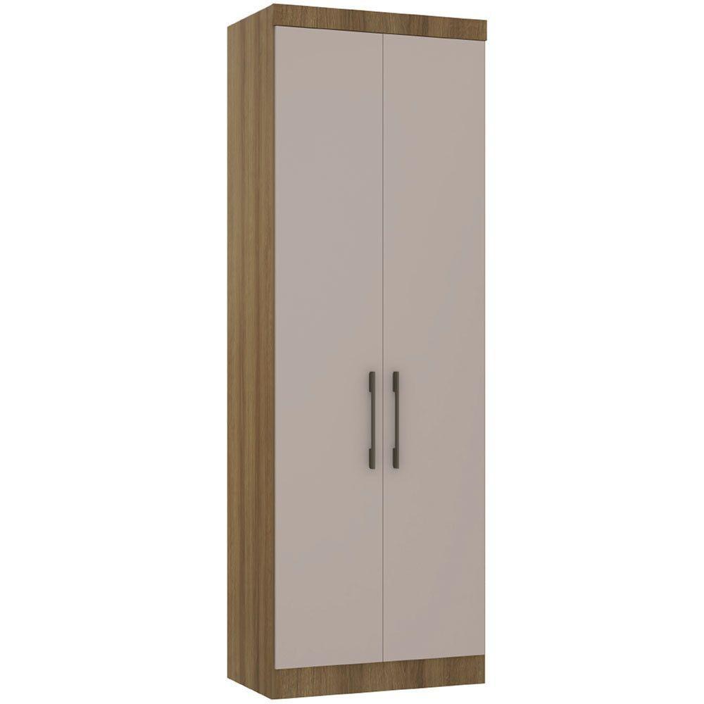 Guarda Roupa Modulado 79cm 2 Portas Paris Luciane Móveis Avelã Pf Com Cinammon Pf - 3