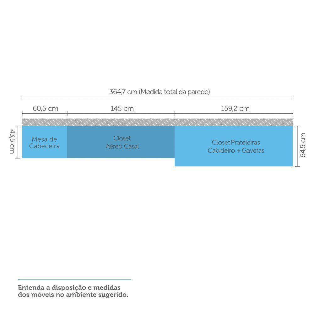Guarda Roupa Sem Portas, 5 Gavetas, Legno Crema - 5