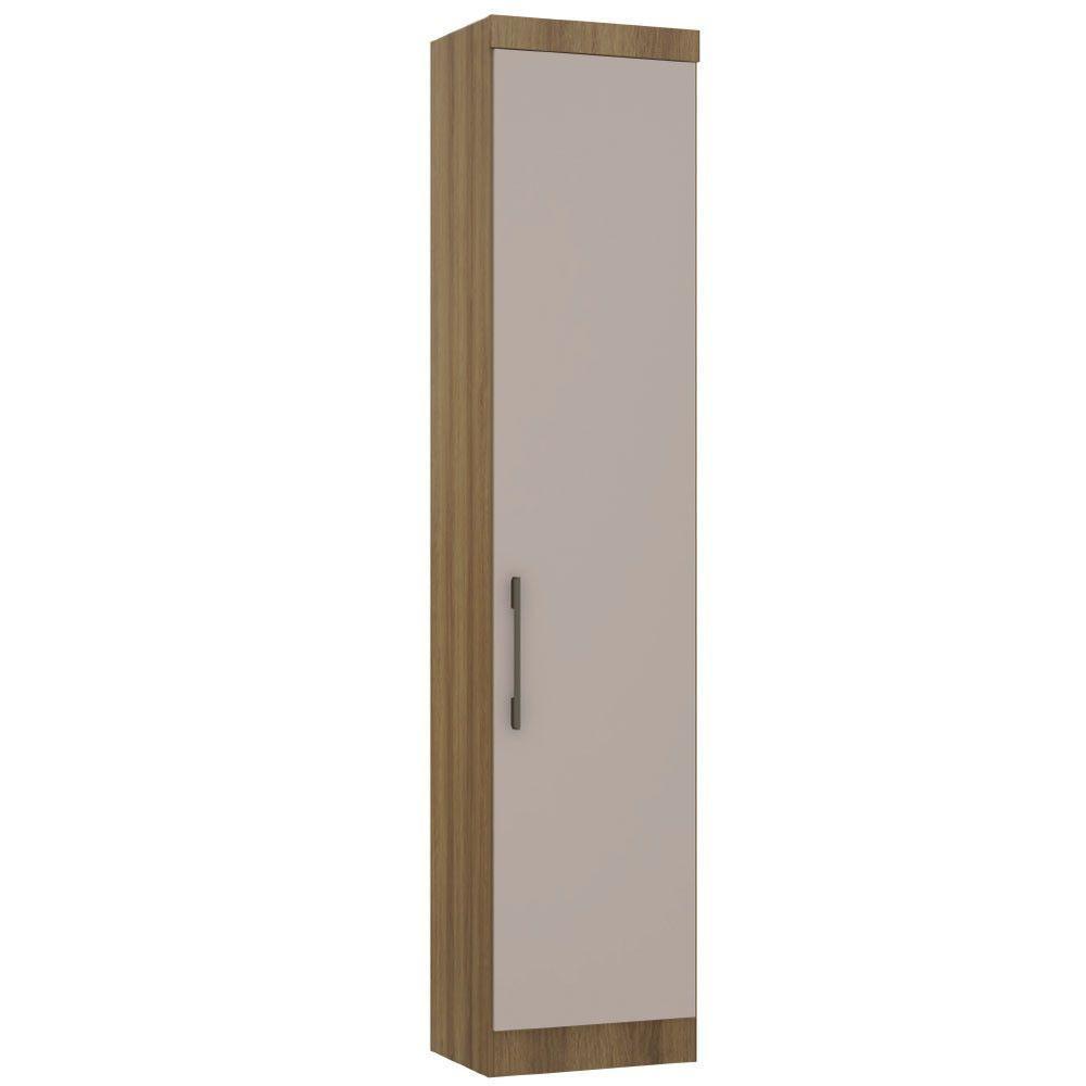 Guarda Roupa Sapateira Modulada 50cm 1 Porta Paris Luciane Móveis Avelã Pf Com Cinammon Pf - 1
