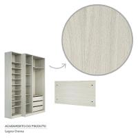 Guarda Roupa, 3 Gavetas, Sapateira E Cabeceira Casal Crema - 2