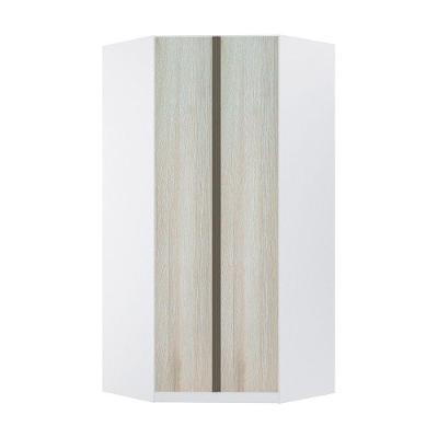 Guarda Roupa Closet de Canto Prime 2 Portas Bater Branco F.F. com Legno Crema
