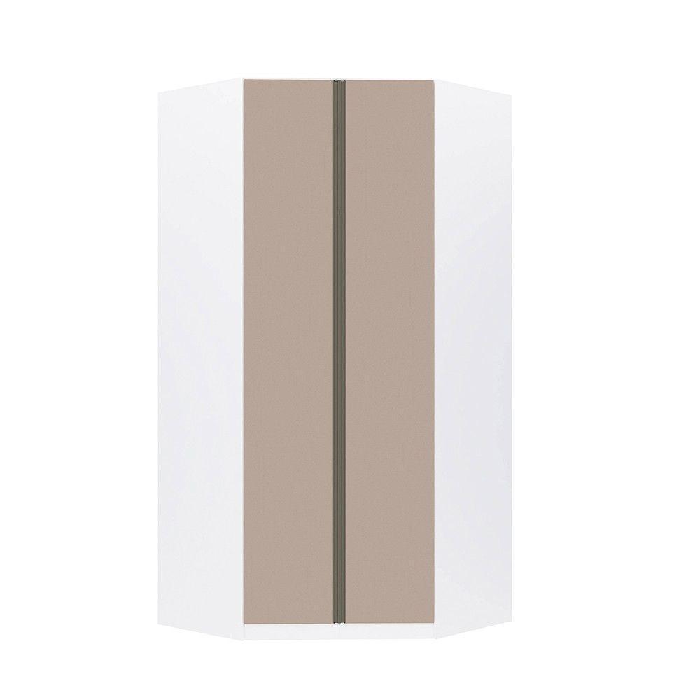 Guarda Roupa Canto 2 Portas 111,9cm Branco Com Connect - 1