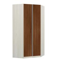 Guarda-roupa Canto 2 Portas Crema Com Nogueira Dourado - 1