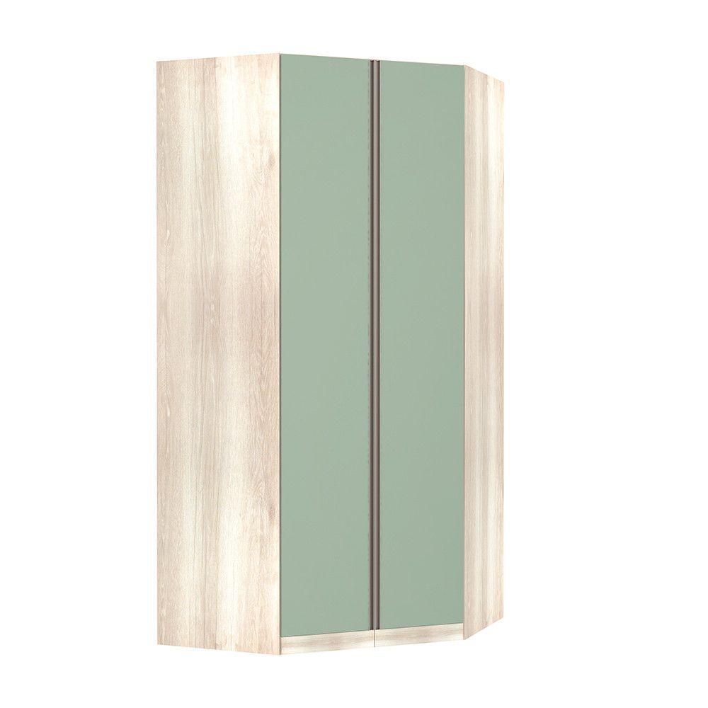 Guarda-roupa Solteiro Canto 2 Portas Verde Jade - 1
