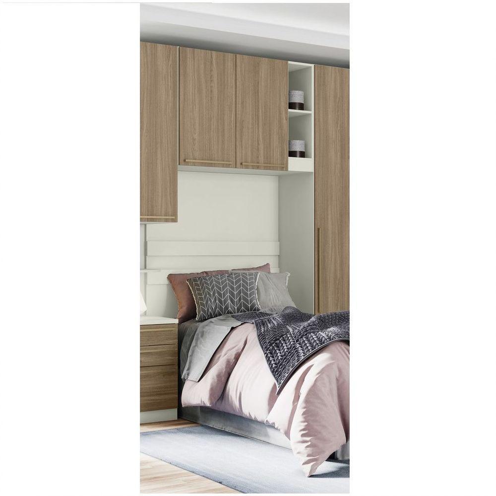 Ponte Solteiro Modulado 02 Portas Seletto Henn Areia Hp Com Jequitibá - 2