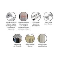 Guarda Roupa 4 Portas 159,2 Cm Branco Com Legno Crema - 4