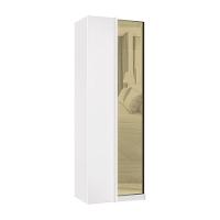 Guarda Roupa Modulado Canto 1 Porta 80cm Branco Bronze - 1