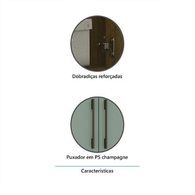 Guarda Roupa Canto Paris 1 Porta Avelã Branco Luciane