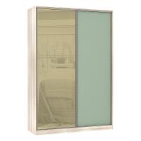 Guarda-roupa Solteiro 2 Portas De Correr 8 Cm Verde Jade - 1