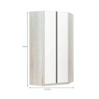 Guarda-roupa Canto 2 Portas Legno Crema Com Branco Mat - 2