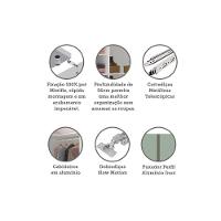 Guarda Roupa Canto 2 Portas 111,9cm Branco Com Verde Jade - 5