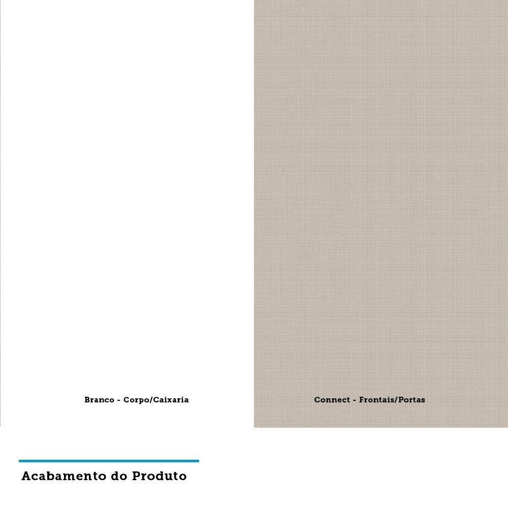 Guarda Roupa 4 Portas 159,2 Cm Bronze Branco Ff Com Connect - 2