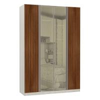 Guarda-roupa 4 Portas Legno Crema Com Nogueira Dourado - 1